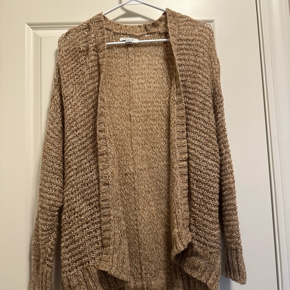 American Eagle Outfitters Tan Cardigan Sweater